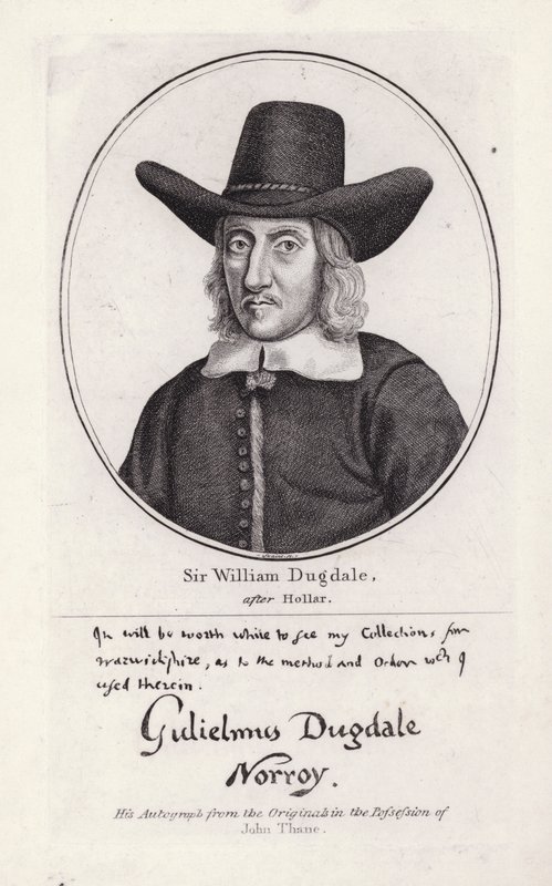 Sir William Dugdale (gravering) af Wenceslaus (after) Hollar