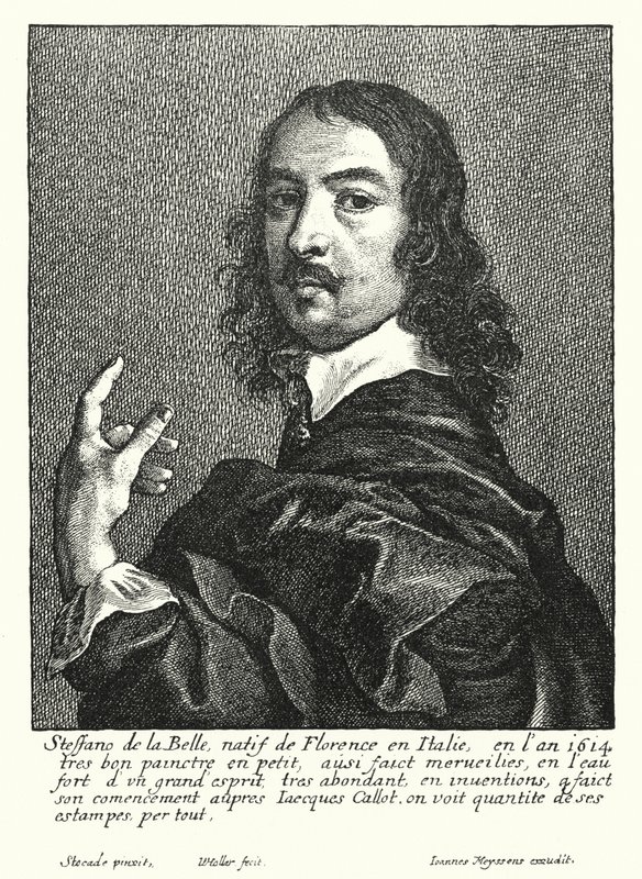 Stefano della Bella, italiensk tegner og grafiker (gravering) af Wenceslaus (after) Hollar