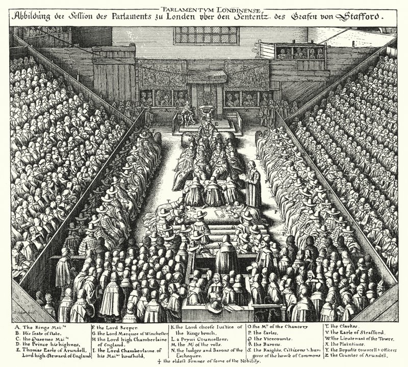 Retssagen mod Thomas Wentworth af Wenceslaus (after) Hollar