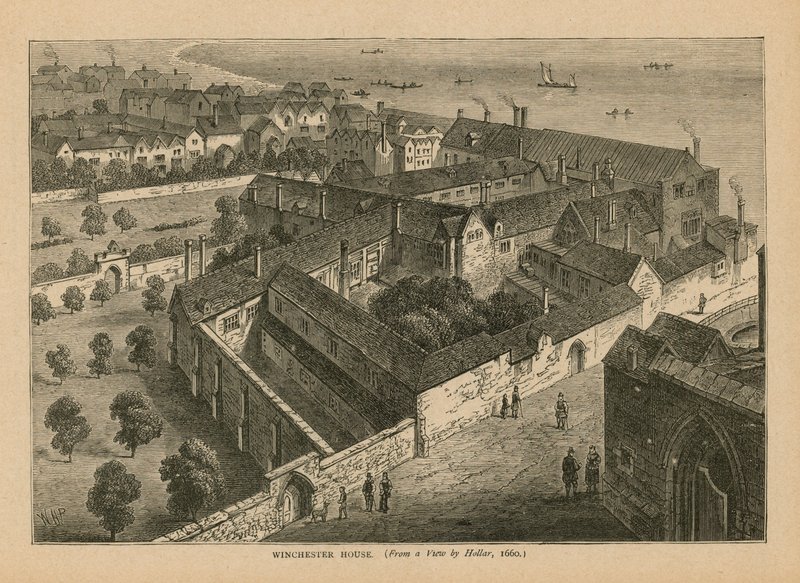 Luftfoto af Winchester House af Wenceslaus Hollar