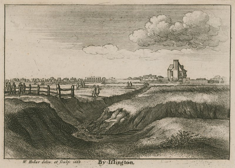 Ved Islington, New River Head af Wenceslaus Hollar