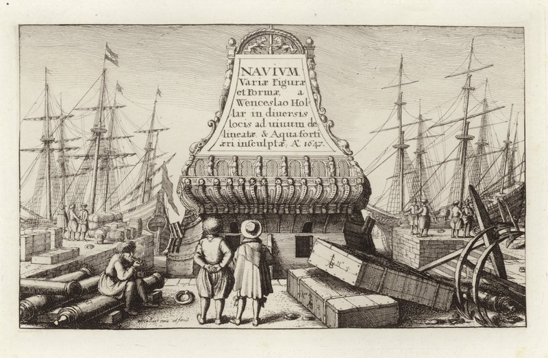 Skibe i forskellige former og former af Wenceslaus Hollar