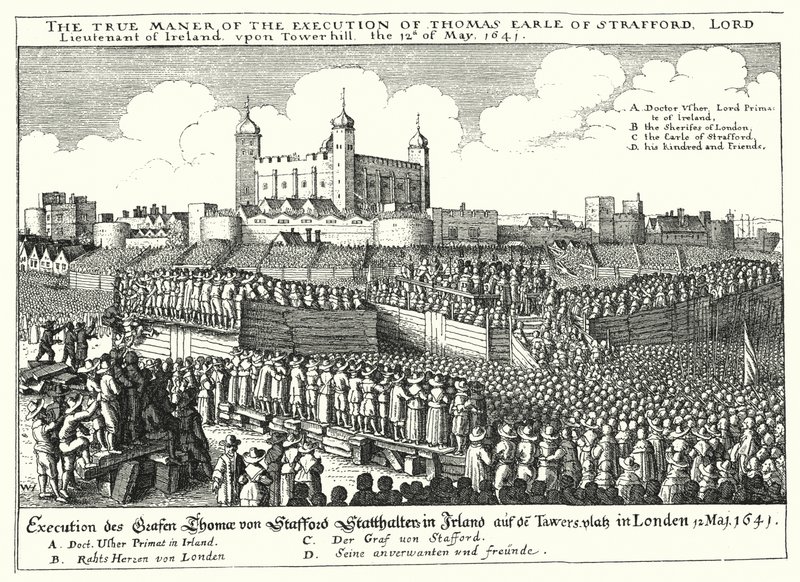 The Execution of Thomas Wentworth, 1st Earl of Strafford, 1641dani af Wenceslaus Hollar