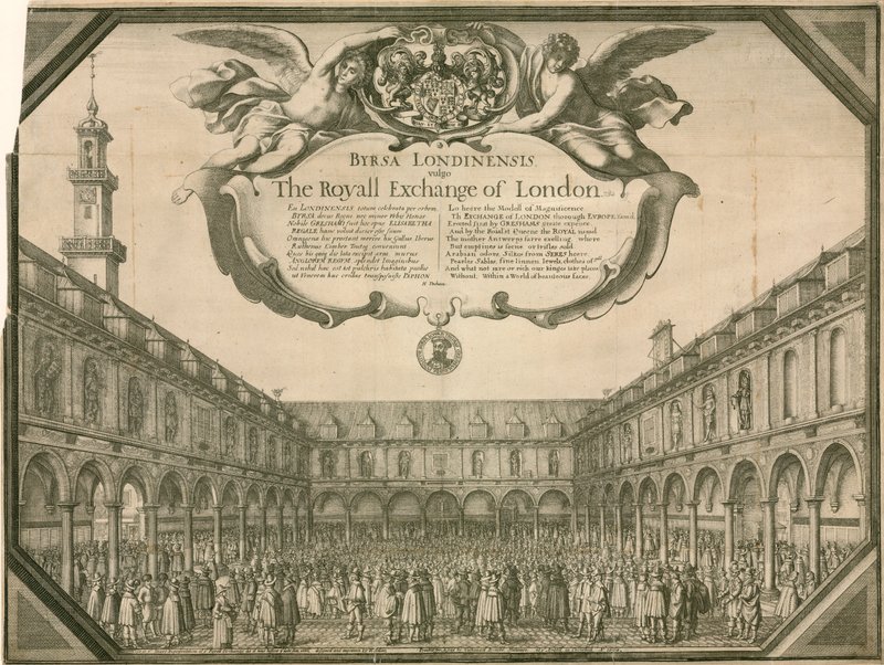 Royal Exchange, London af Wenceslaus Hollar