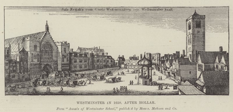 Westminster i 1650 af Wenceslaus Hollar