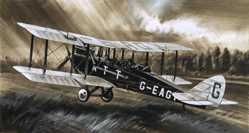 En De Havilland DH98 fra Aircraft Transport  Travel Ltd. af Wilf (20th century) Hardy