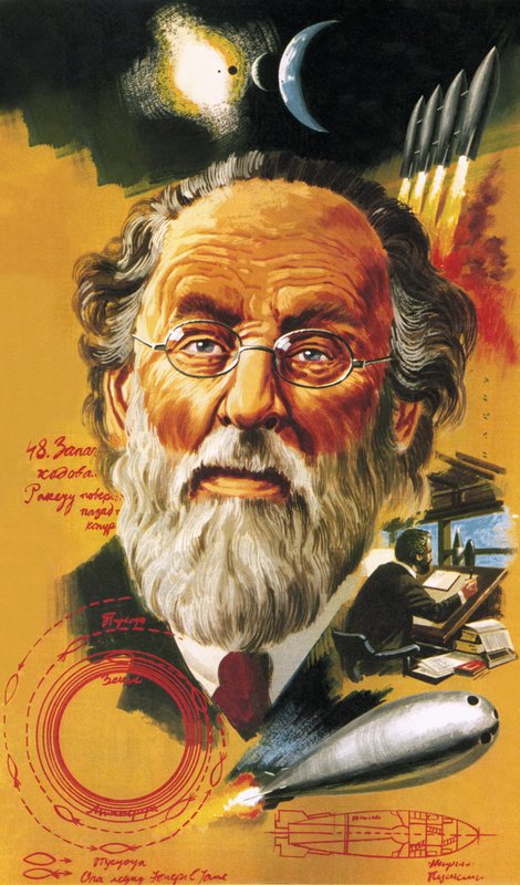 Mennesker og maskiner: Raketmanden: Konstantin Tsiolkovskij af Wilf (20th century) Hardy