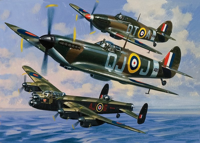 Spitfires (gouache på papir) af Wilf (20th century) Hardy
