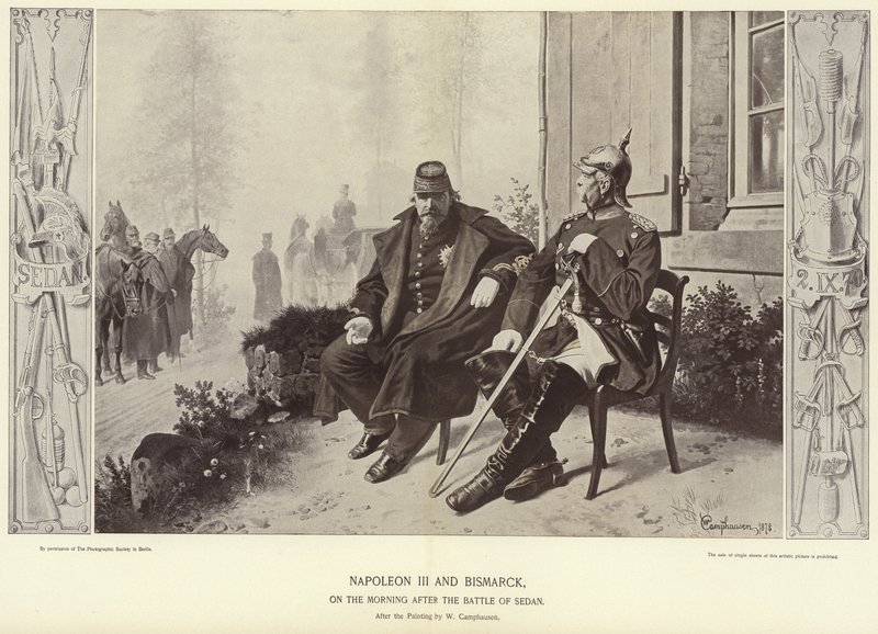 Napoleon III og Bismarck om morgenen efter slaget ved Sedan af Wilhelm Camphausen