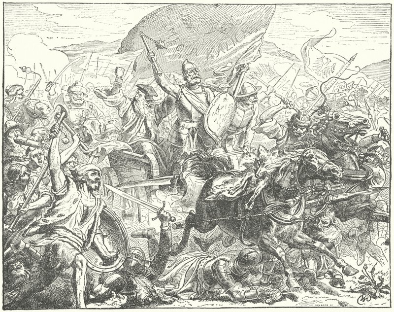 Den tjekkiske general og hussitleder Jan Zizka i kamp af Wilhelm Camphausen