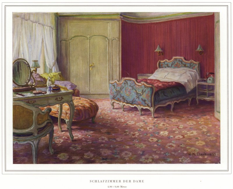 Tæppefabrikanternes virksomhed Halbmond-Teppichfabrik Von Koch Und Te Kock (farve litho) af Wilhelm Ludwig Heinrich Claudius