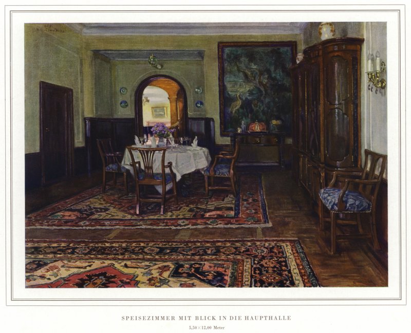 Tæppefabrikanters virksomhed Halvmåne tæppefabrik af Koch und Te Kock (farve litho) af Wilhelm Ludwig Heinrich Claudius