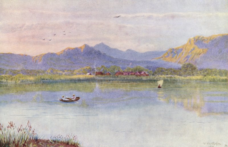 Ved Lakeside, set mod Constantia (farvelitografi) af Wilhelm Westhofen
