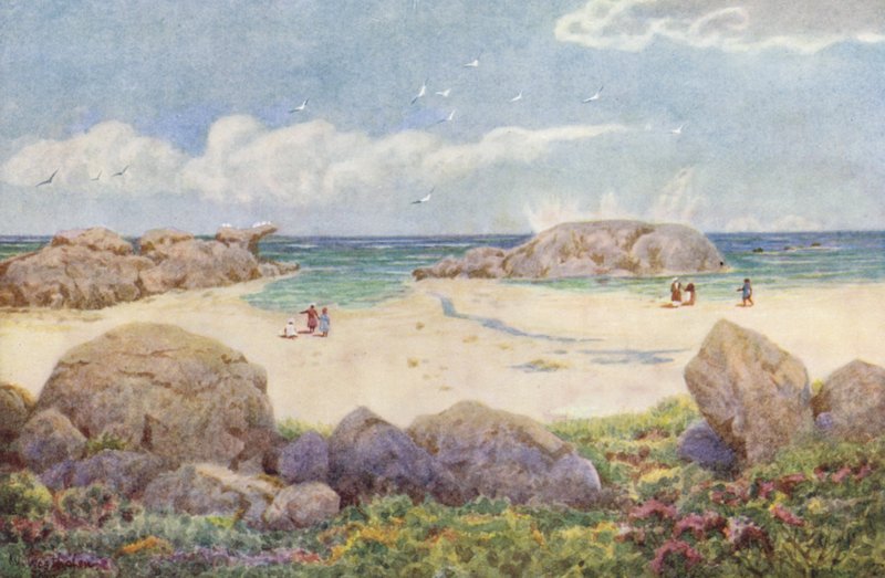 Camps Bay, på Victoria Road (farvelitografi) af Wilhelm Westhofen