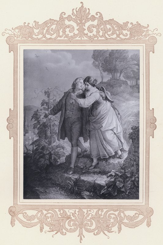 Hermann og Dorothea (litho) af Wilhelm von (after) Kaulbach