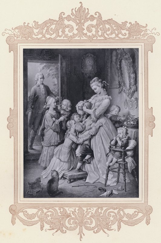 Lotte, Werthers Leiden (litho) af Wilhelm von (after) Kaulbach