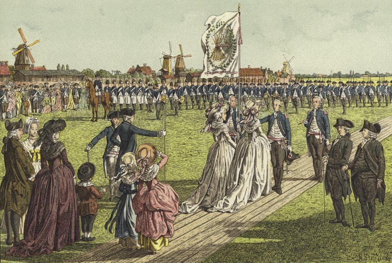 En bannerceremoni, 1786 af Willem II Steelink