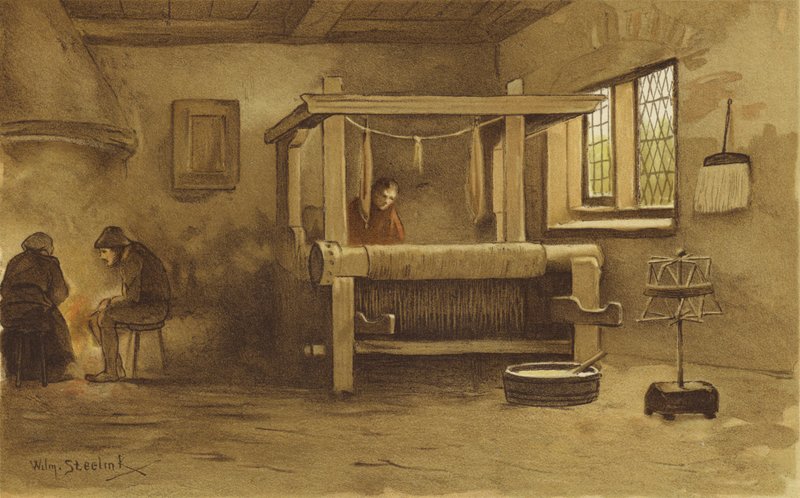 Væverværksted, Holland, 1500-tallet af Willem II Steelink