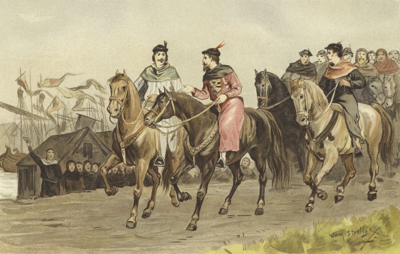 Floris V, greve af Holland, og Gijsbrecht IV af Amstel, 26. juli 1274 af Willem II Steelink