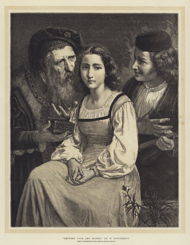 Mellem kærlighed og rigdom af William Adolphe Bouguereau
