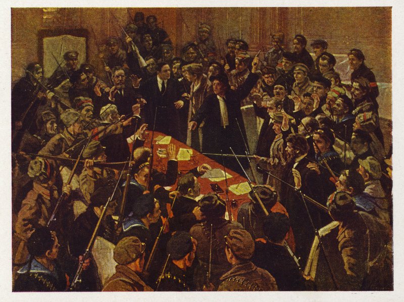 Anholdelsen af Ruslands provisoriske regering, Petrograd, den russiske revolution 26. oktober 1917 af William B. Webb