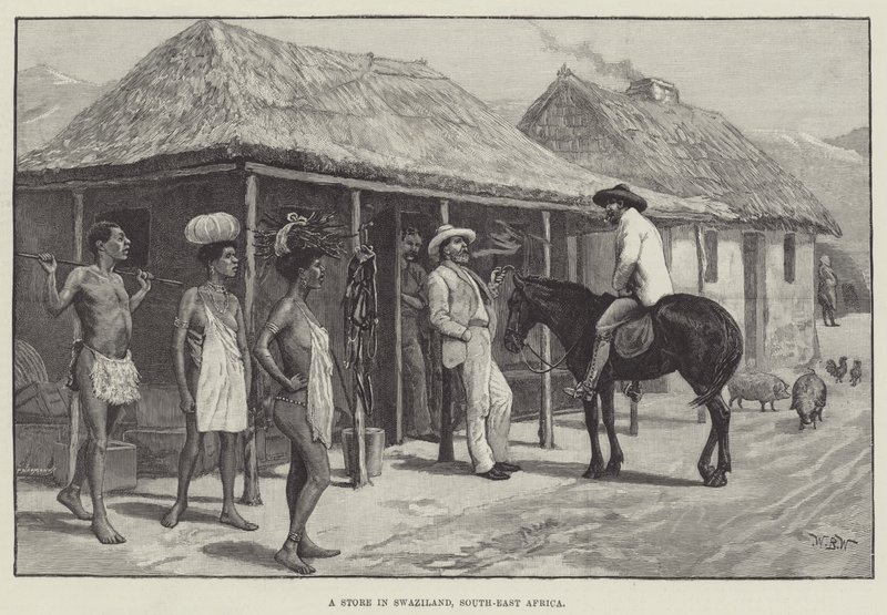 En butik i Swaziland, Sydøstafrika af William Barnes Wollen