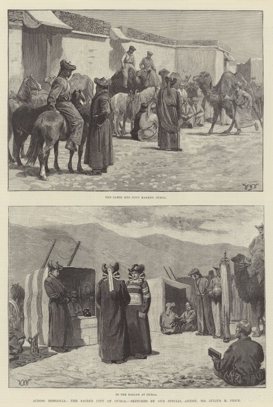På tværs af Mongoliet, den hellige by Ourga af William Barnes Wollen