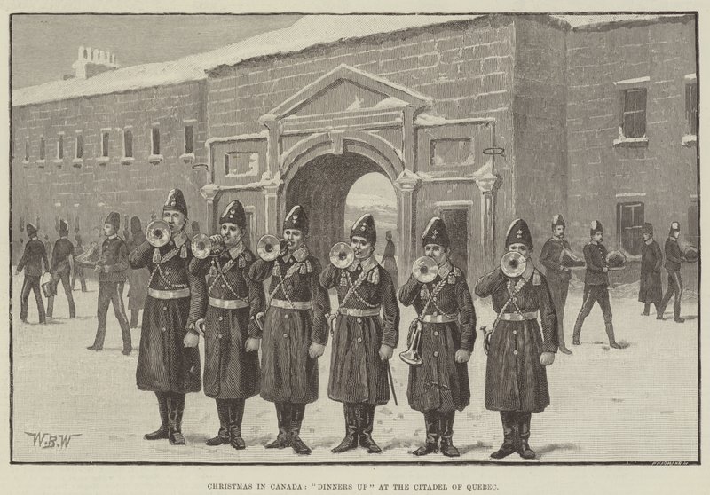 Jul i Canada, middage oppe på Citadellet i Quebec af William Barnes Wollen