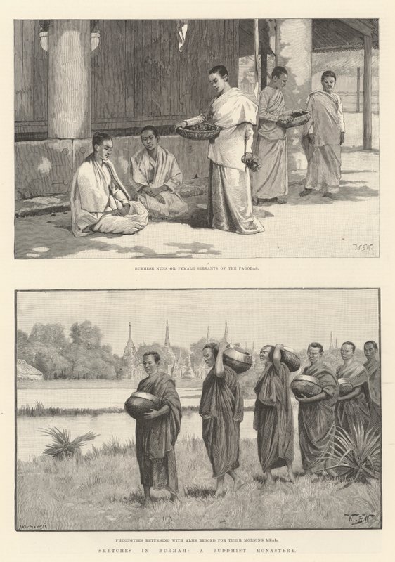Skitser i Burmah, et buddhistisk kloster af William Barnes Wollen