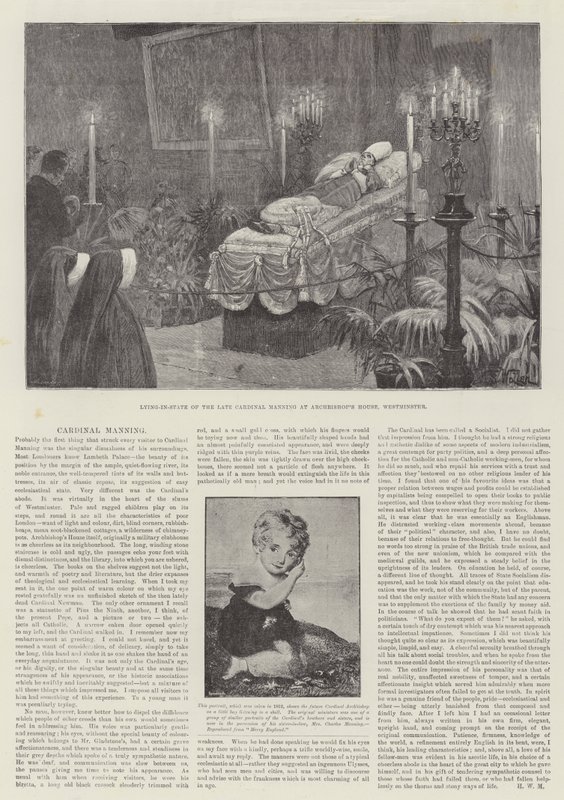 Kardinal Mannings død af William Barnes Wollen