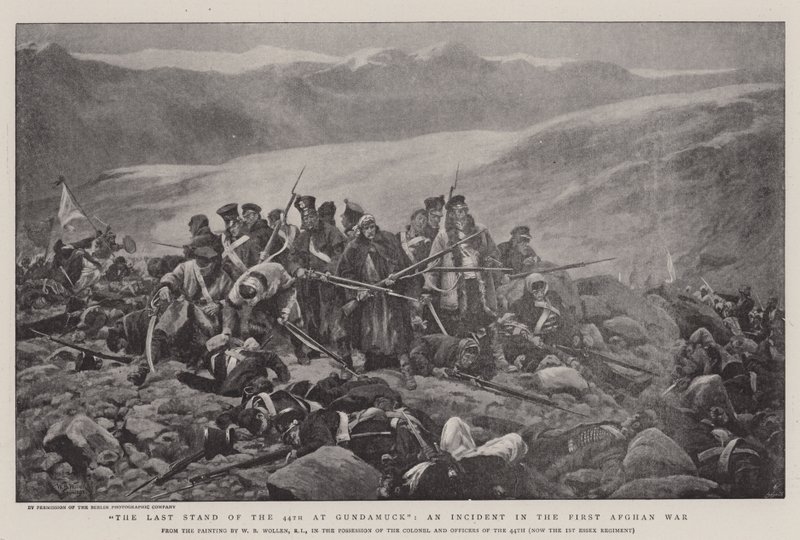 The Last Stand of the 44th ved Gundamuck, en hændelse i den første afghanske krig af William Barnes Wollen