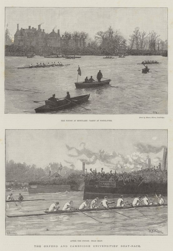 Oxford og Cambridge Universiteternes Boat-Race af William Barnes Wollen