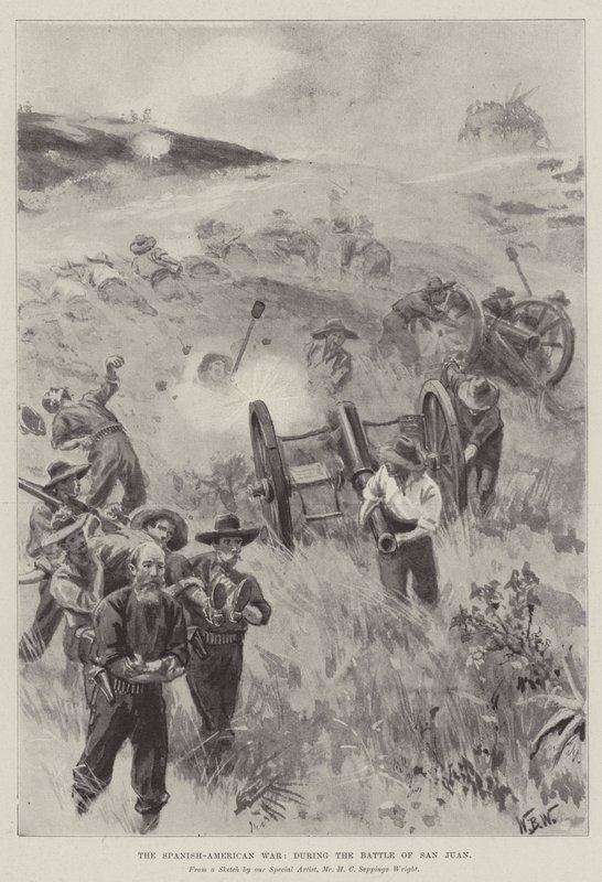 Den spansk-amerikanske krig under slaget ved San Juan af William Barnes Wollen