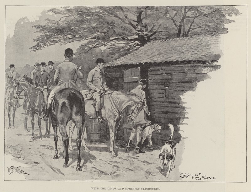Med Devon og Somerset Staghounds af William Barnes Wollen