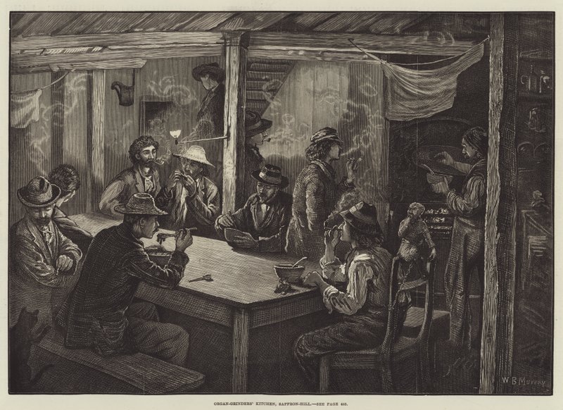 Orgelkværnens køkken, Saffron-Hill af William Bazett Murray