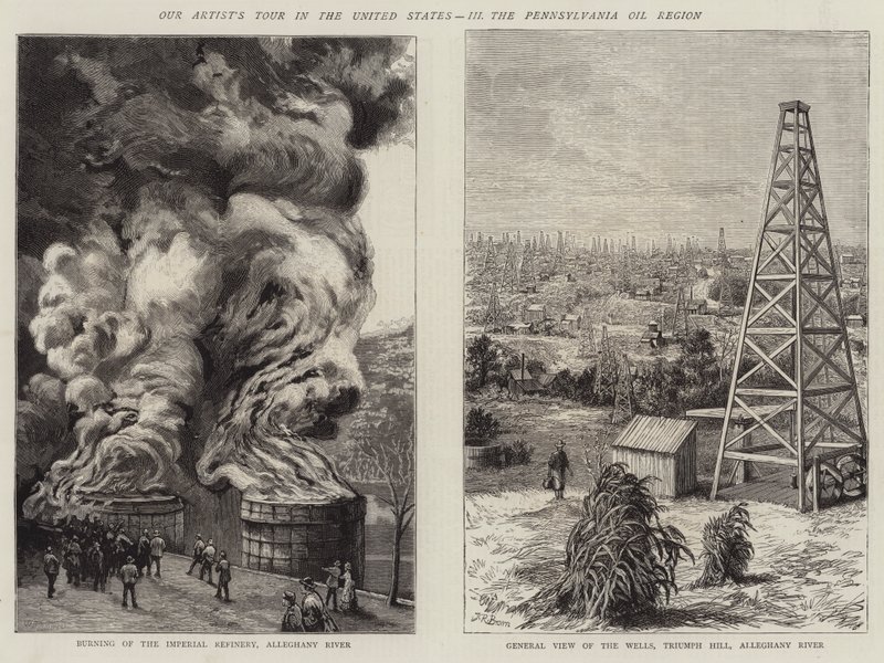 Vores kunstnerrejse i USA, III, olieområdet i Pennsylvania af William Bazett Murray