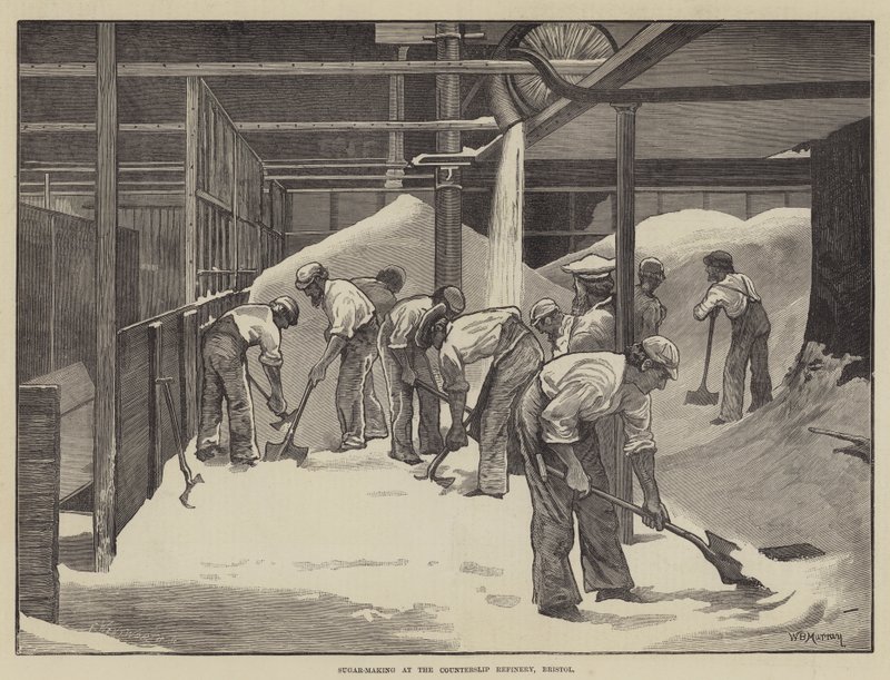 Sukkerfremstilling på Counterslip-raffinaderiet, Bristol af William Bazett Murray