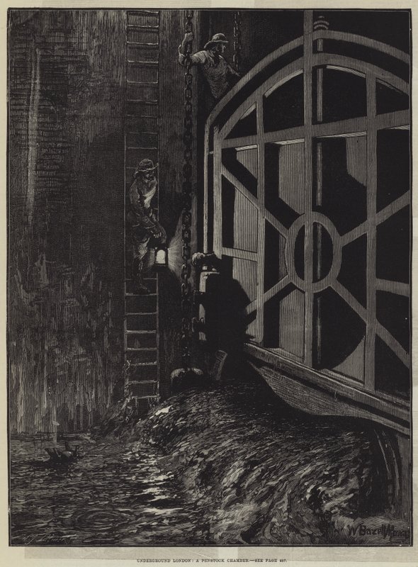 Underground London, et Penstock-kammer af William Bazett Murray