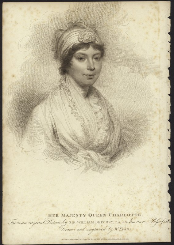 Portræt af Dronning Charlotte af William Beechey