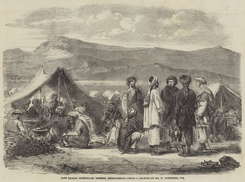 Camp Bazaar, Meerunzaie, Vest-Afghanistan af William Carpenter