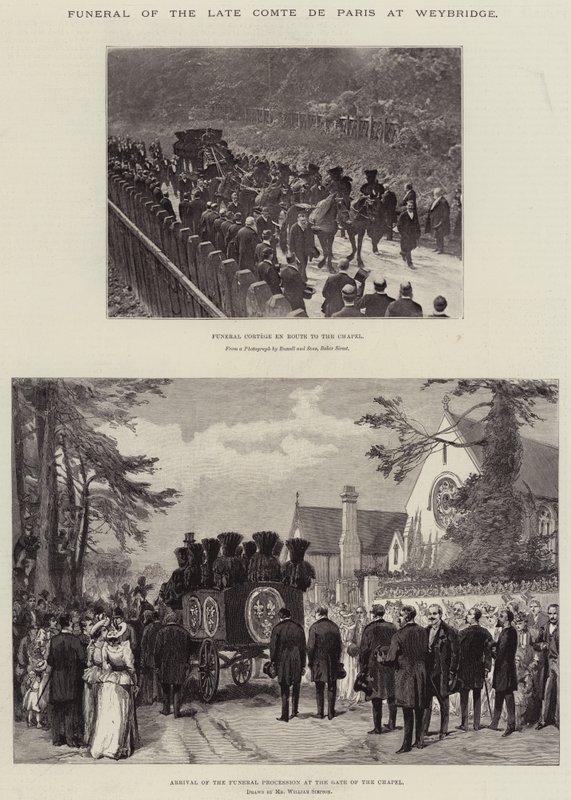 Begravelse af Comte de Paris i Weybridge af William Crimea Simpson