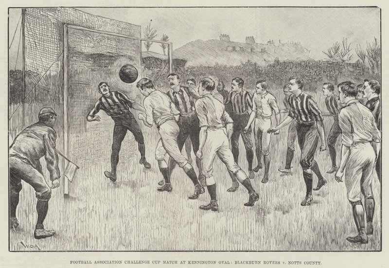 Football Association Challenge Cup Match på Kennington Oval, Blackburn Rovers mod Notts County af William Douglas Almond