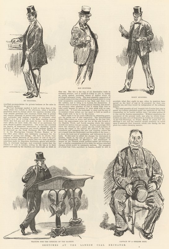 Skitser på London Coal Exchange af William Douglas Almond