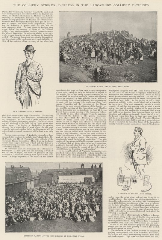 Colliery Strikes, Nød i Lancashire Colliery Districts af William Douglas Almond