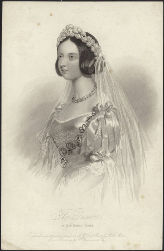 Dronning Victoria i sin brudekjole af William Drummond