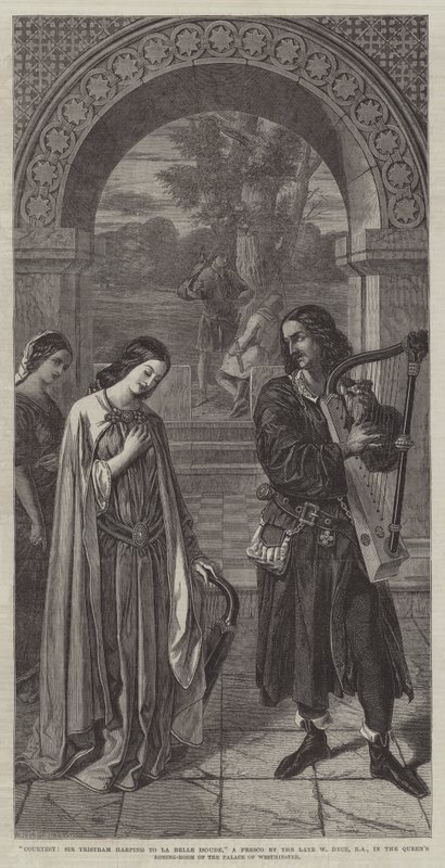 Høflighed, Sir Tristram harper til La Belle Isoude af William Dyce