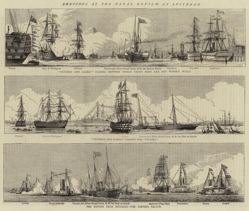 Skitser ved Naval Review ved Spithead af William Edward Atkins