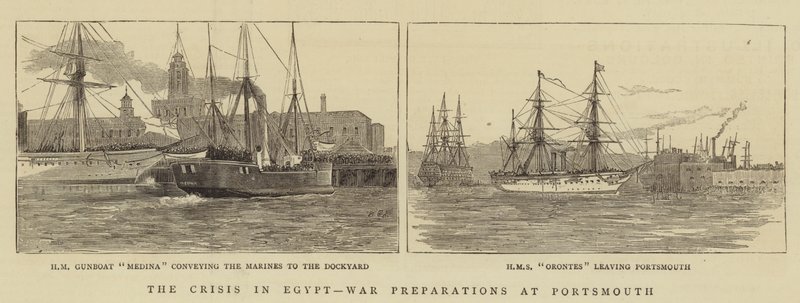 Krisen i Egypten, krigsforberedelser i Portsmouth af William Edward Atkins