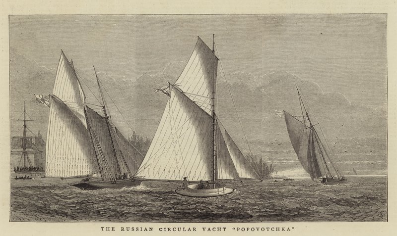Den russiske cirkulære yacht Popovotchka af William Edward Atkins