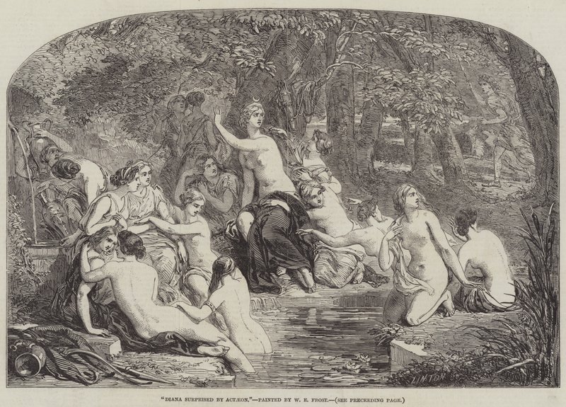 Diana overrasket af Actaeon af William Edward Frost
